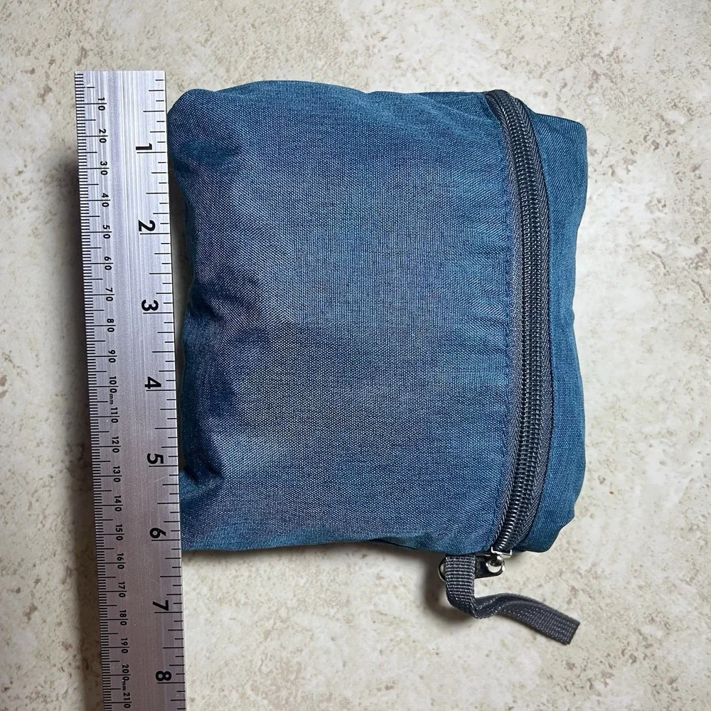 VANAHGIMR Blue Gray Hiking Backpack Lightweight Foldable Fabric Zipper Unisex‎